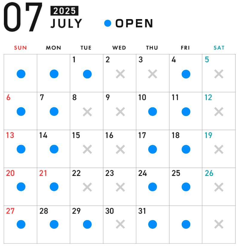 カレンダー7月