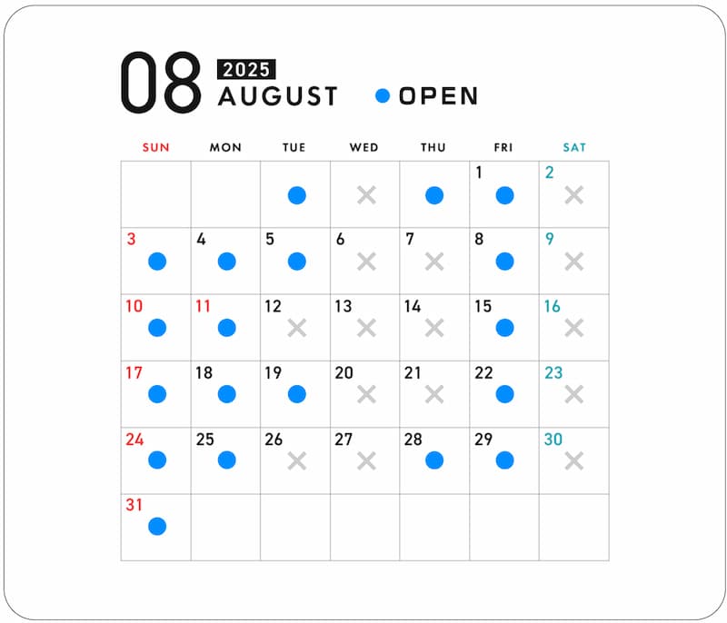 カレンダー8月